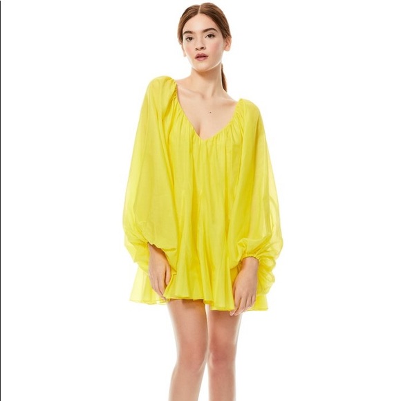 Alice & Olivia TALLIE DEEP V MINI DRESS - Picture 4 of 6